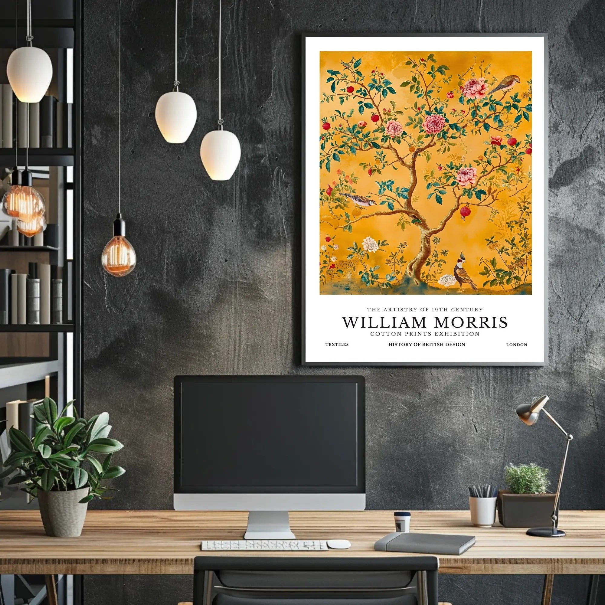 William Morris Vintage Cotton Prints Cultural Heritage Poster
