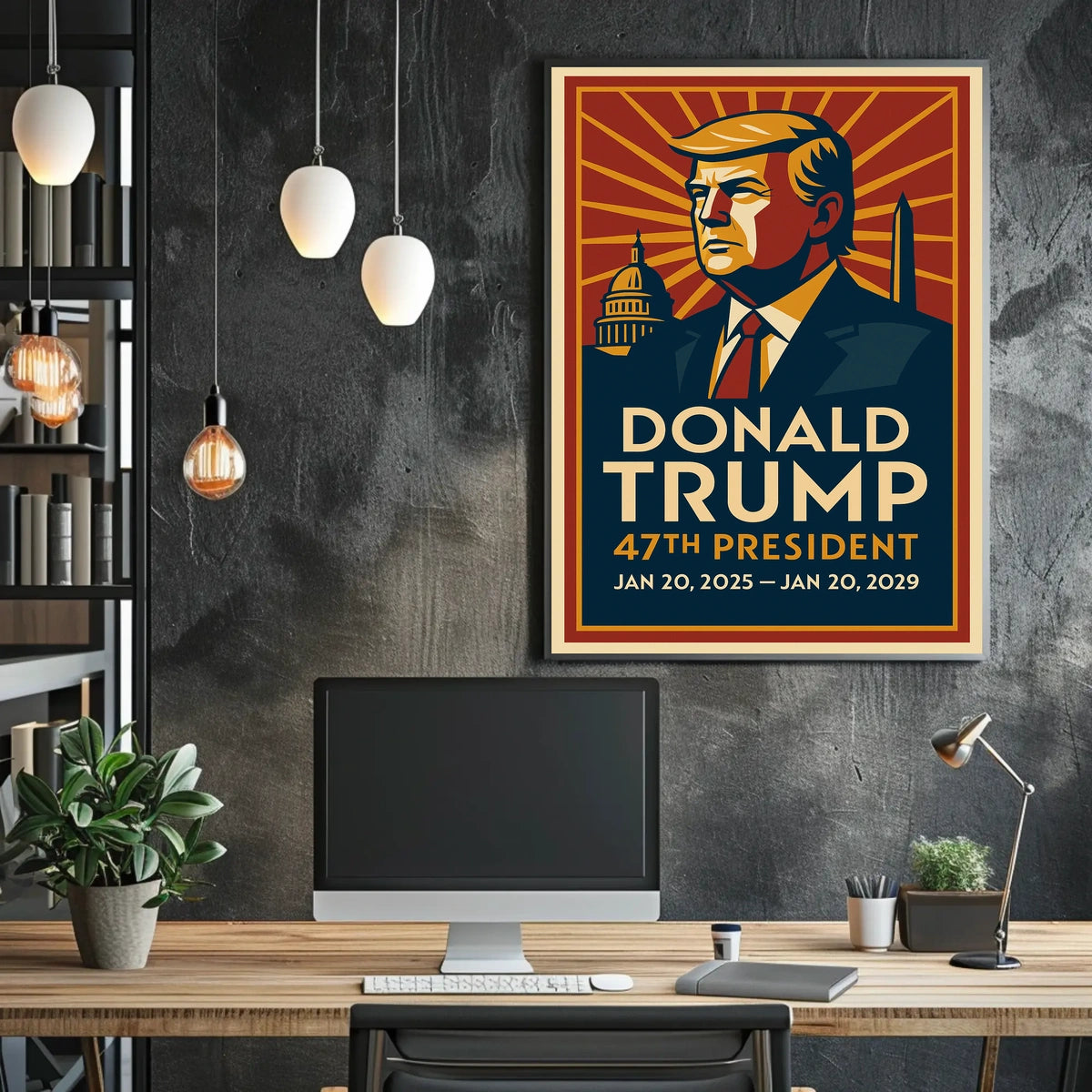 Patriotic Trump Bold Leadership Vintage Poster