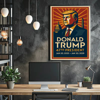 Patriotic Trump Bold Leadership Vintage Poster