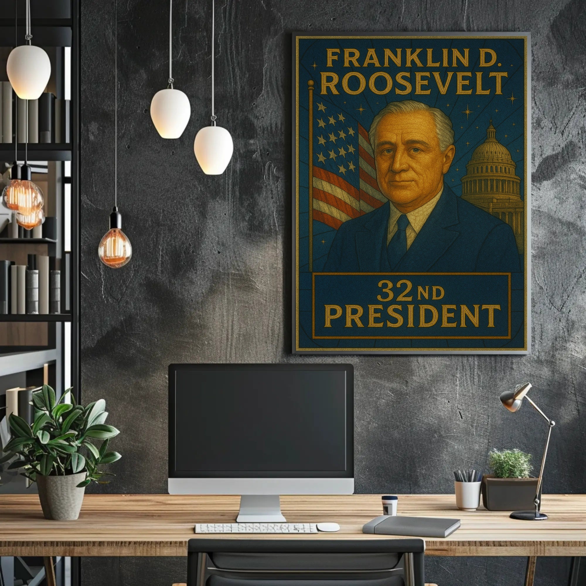 Franklin D. Roosevelt – 32nd President Poster PosterGoat
