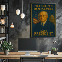 Franklin D. Roosevelt – 32nd President Poster PosterGoat