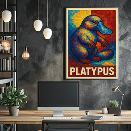Vibrant Platypus Mosaic Poster
