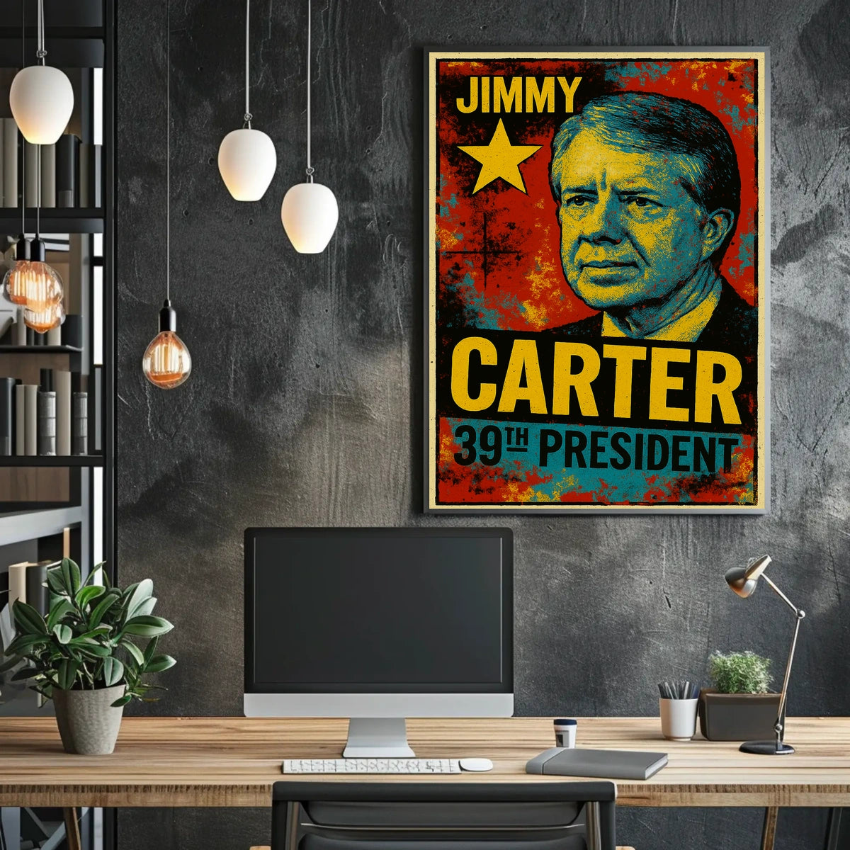 Jimmy Carter 39th President of the United States Graffiti Pop Art Poster