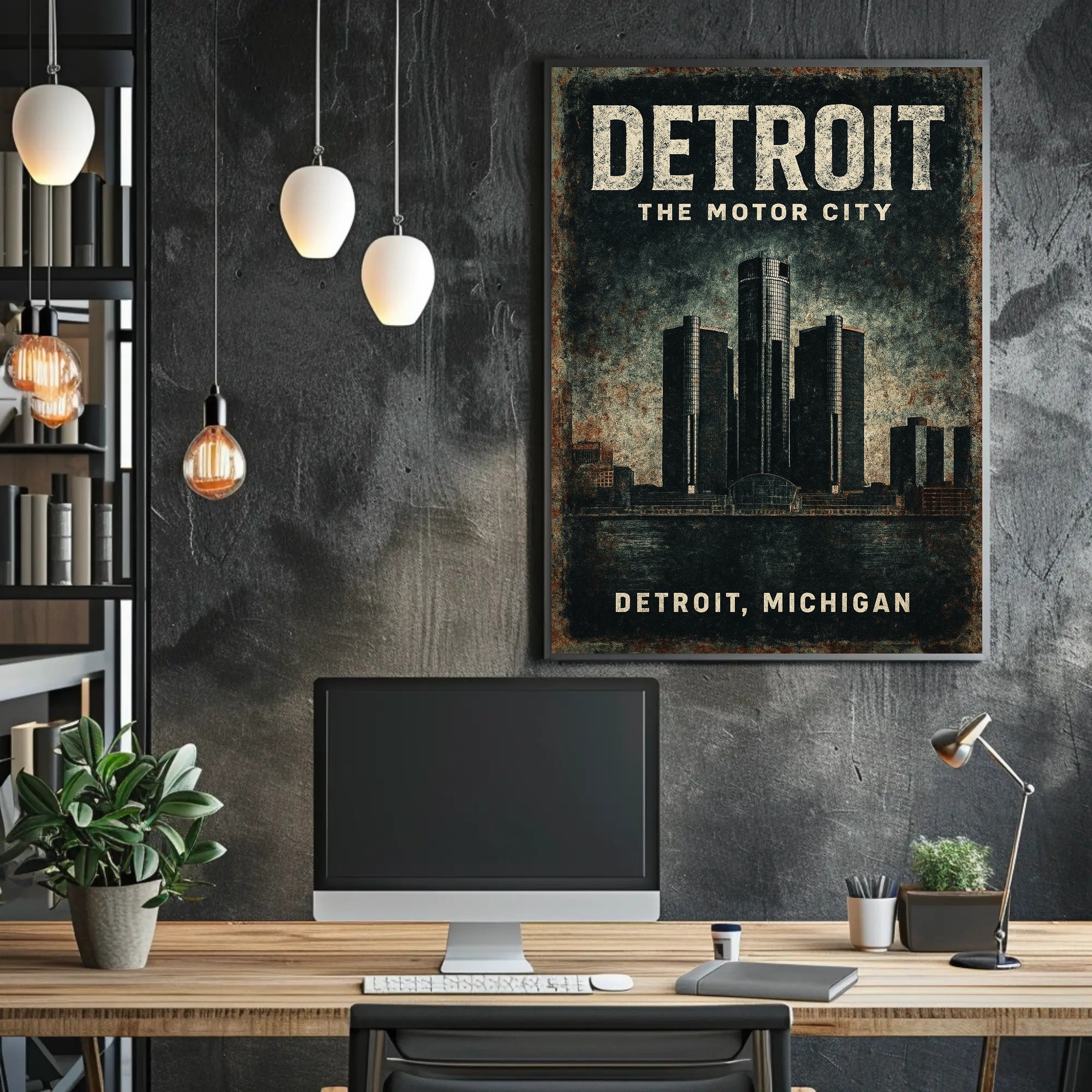 Detroit The Motor City Poster