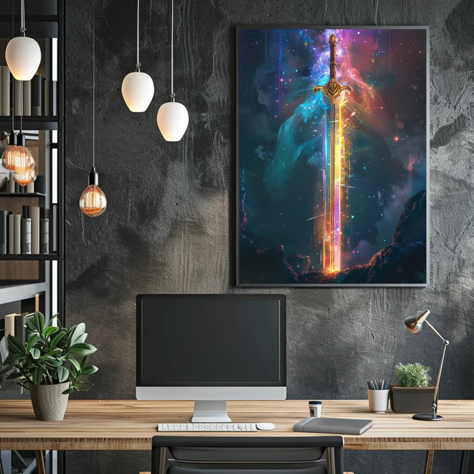 The Cosmic Sword Art Print Poster for Home Decor PosterGoat