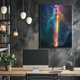 The Cosmic Sword Art Print Poster for Home Decor PosterGoat