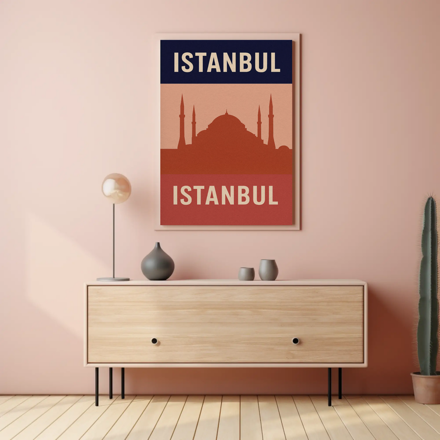 Istanbul Turkey Mosque Silhouette Minimal Poster