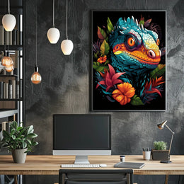 Vibrant Reptile Art Poster
