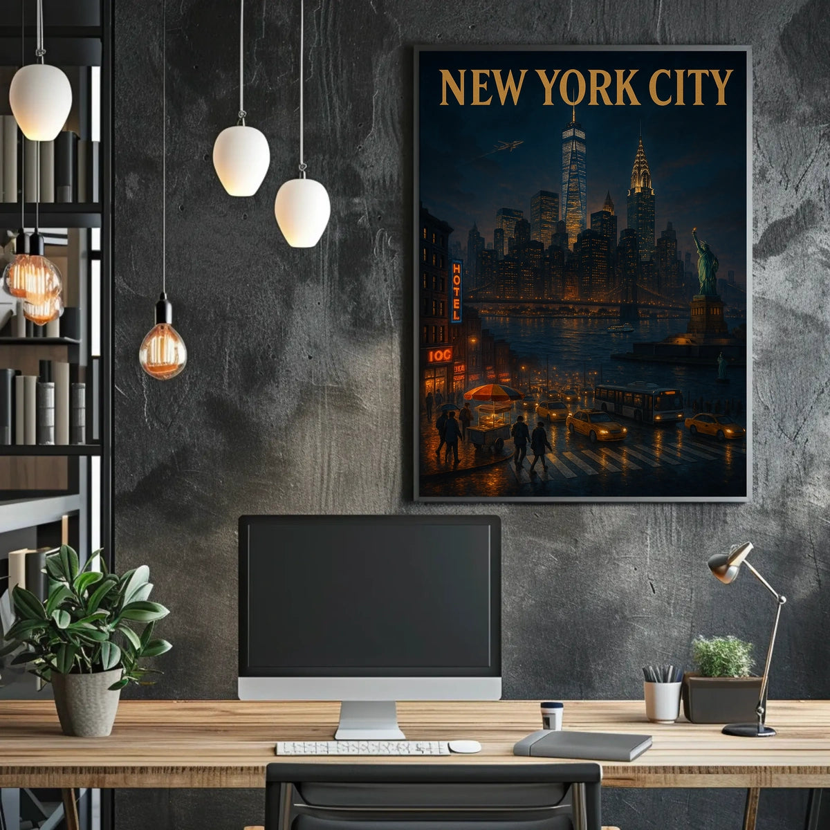 New York City Nightscape Poster