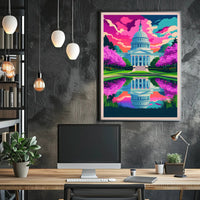Vibrant Capitol Reflection Poster