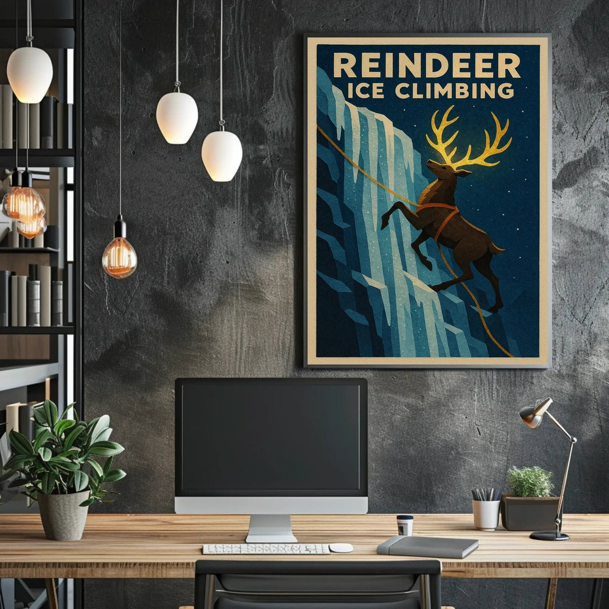 Reindeer Ice Climbing Adventure Poster