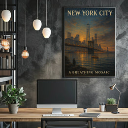 New York City A Breathing Mosaic Poster