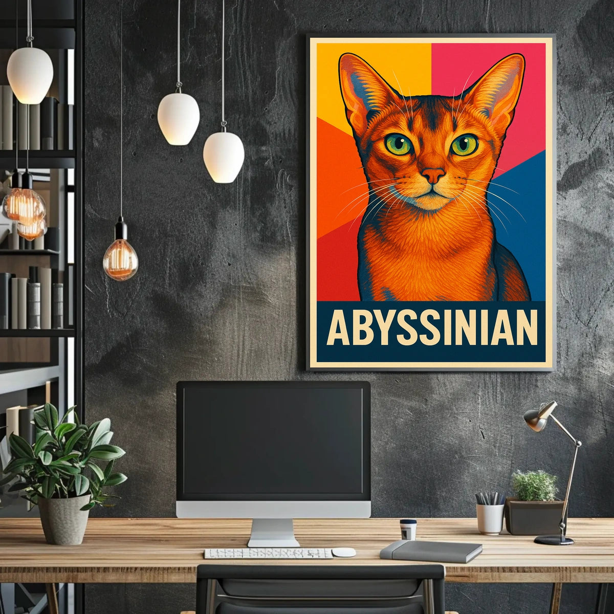 Abyssinian Cat Art Poster