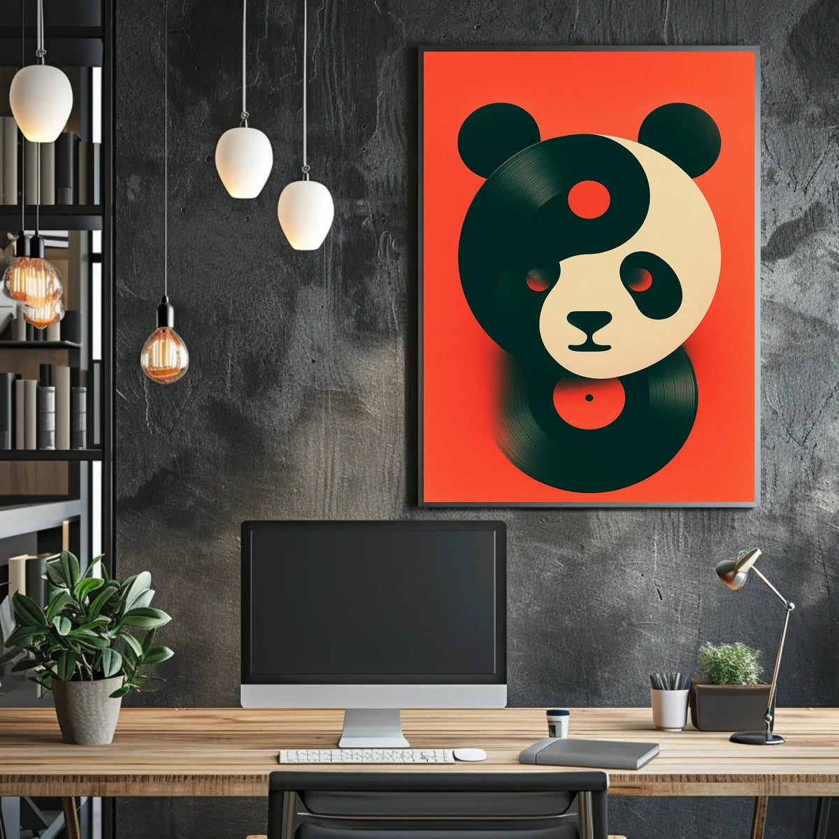 Yin-Yang Panda Vinyl Poster
