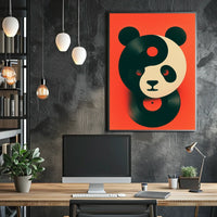 Yin-Yang Panda Vinyl Poster