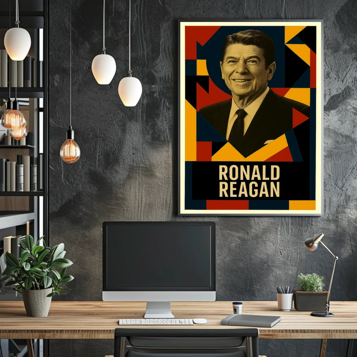 Ronald Reagan 40th President of the United States Abstract Pop Poster