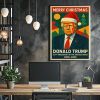 Festive Trump Christmas Poster Political or Pop Culture Poster