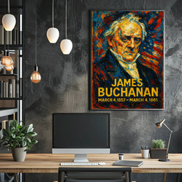 James Buchanan 15th President of the United States Glitch Hop Art Poster