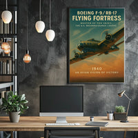 Boeing F-9 Flying Fortress Vintage Aviation Poster
