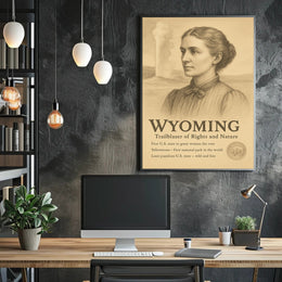 Wyoming Trailblazer of Rights and Nature Poster PosterGoat