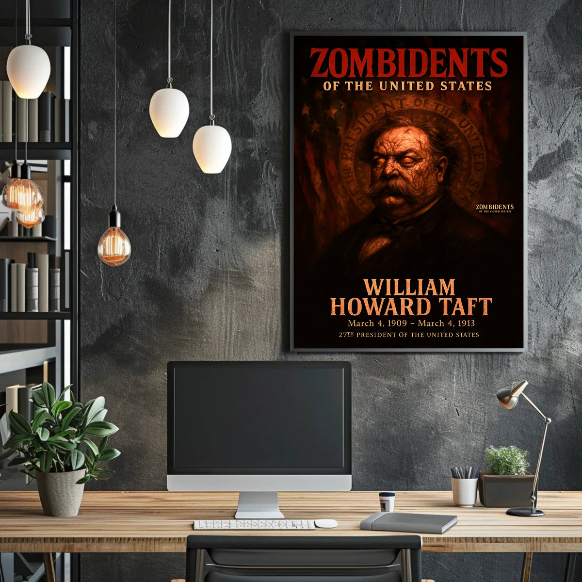 William Howard Taft 27th President of the United States Zombidents Poster Series