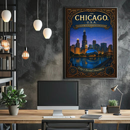 Chicago The Heartbeat of American Innovation Poster