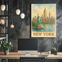 New York Water Color Poster