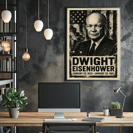 Eisenhower Vintage Patriotism US Flag Collector Poster