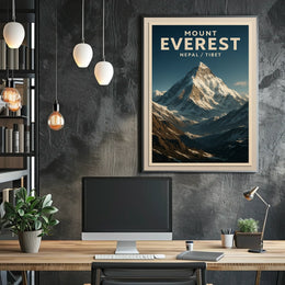 Everest Adventure Vintage Travel Seeker Poster