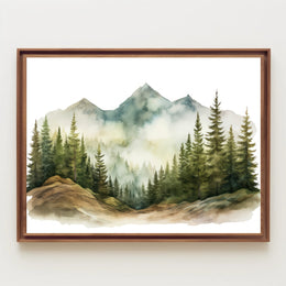 Tranquil Mountain Landscape Poster