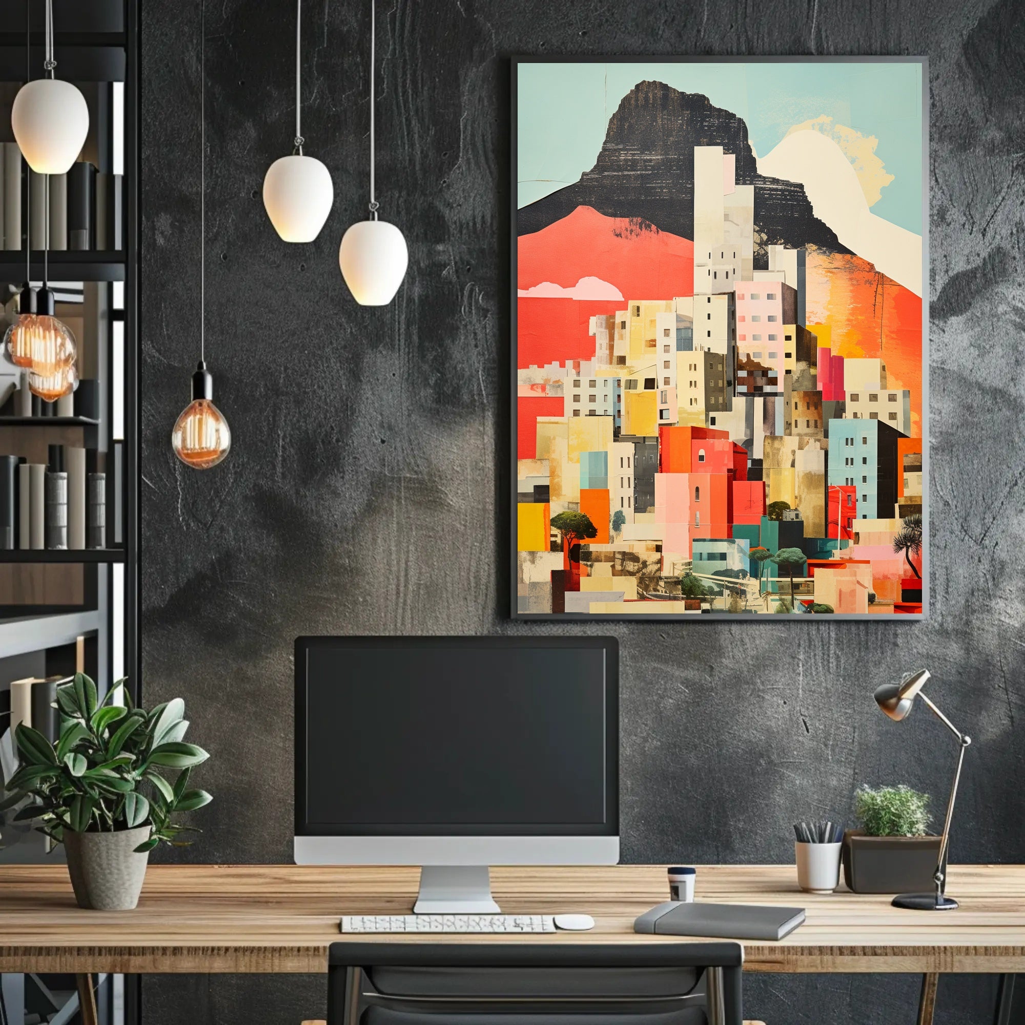 Vibrant Cityscape Collage Poster