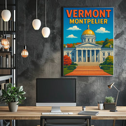 Vermont State Capitol In Montpelier Poster