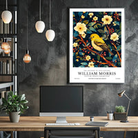 William Morris Vintage Bird Illustration Cultural or Heritage Poster