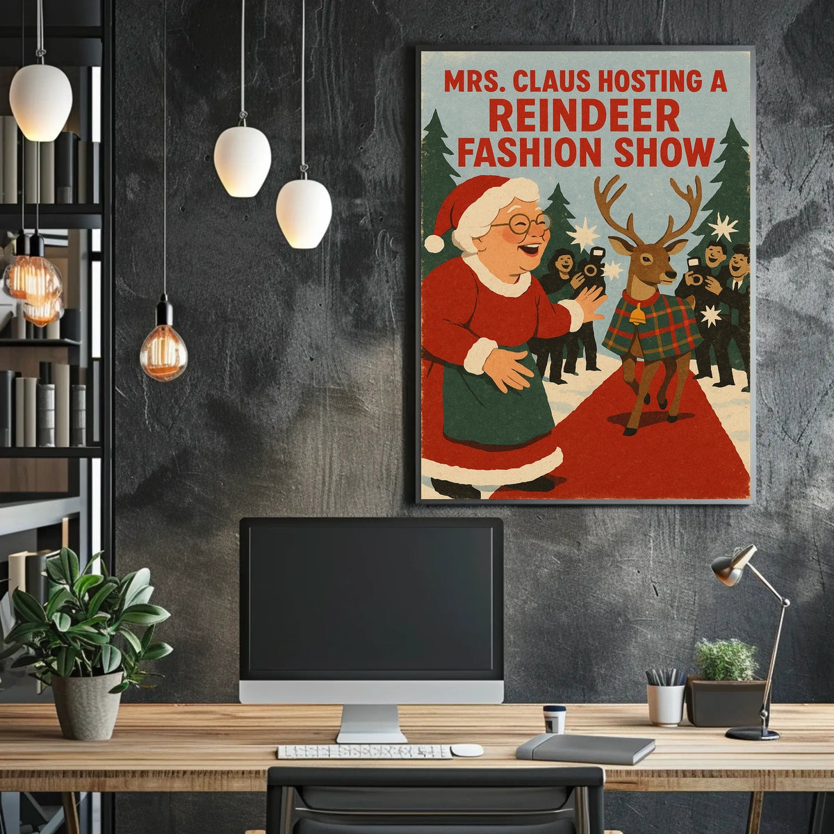 Mrs. Claus Hosts a Reindeer Fashion Show Poster