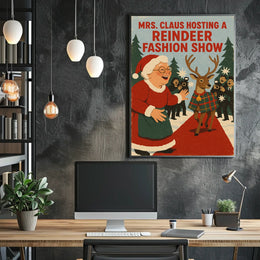 Mrs. Claus Hosts a Reindeer Fashion Show Poster