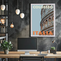 Colosseum Nostalgic Italian Architecture Travel Poster PosterGoat