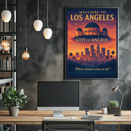 Los Angeles Dreams Vintage Travel Poster Art