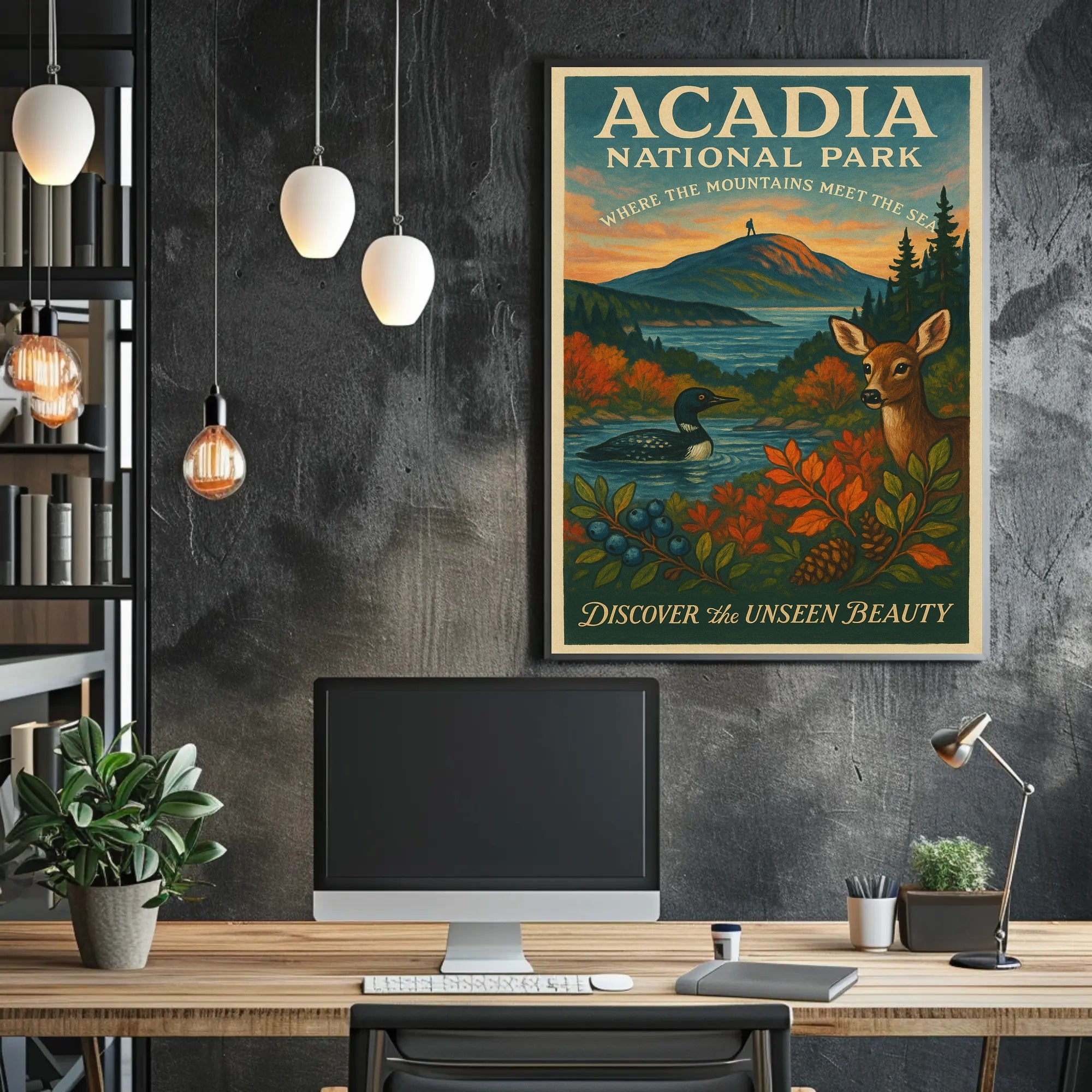 Acadia National Park Nature Serenity National Park Poster