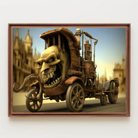 Fierce Steampunk Hybrid Vehicle Fantasy or Mythology Poster