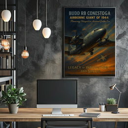 Budd RB Conestoga Vintage WWII Aviation Poster