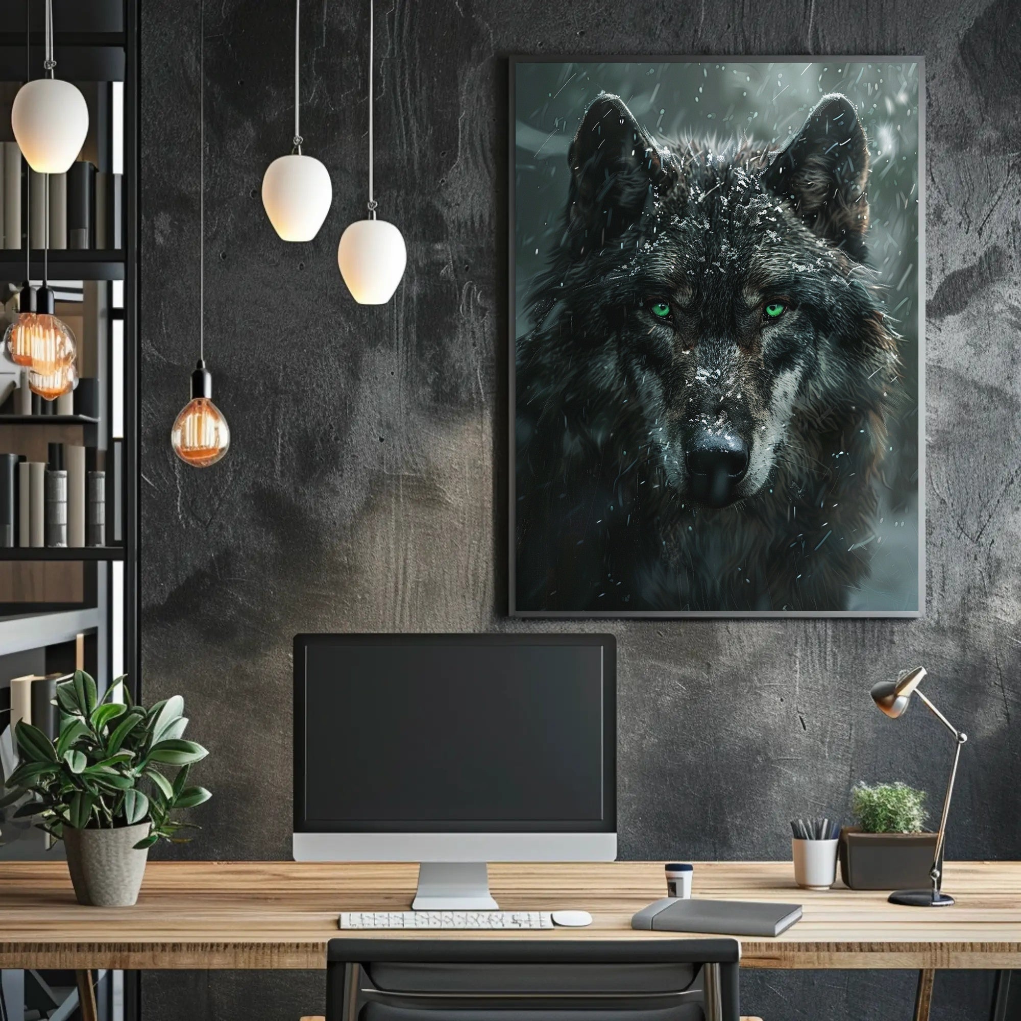 Winter Wolf Poster PosterGoat