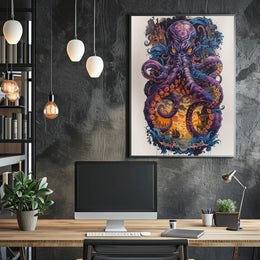 The Enigmatic Kraken Art Print Poster for Home Decor and Wall Art PosterGoat