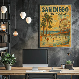 San Diego Pacific Holiday Poster