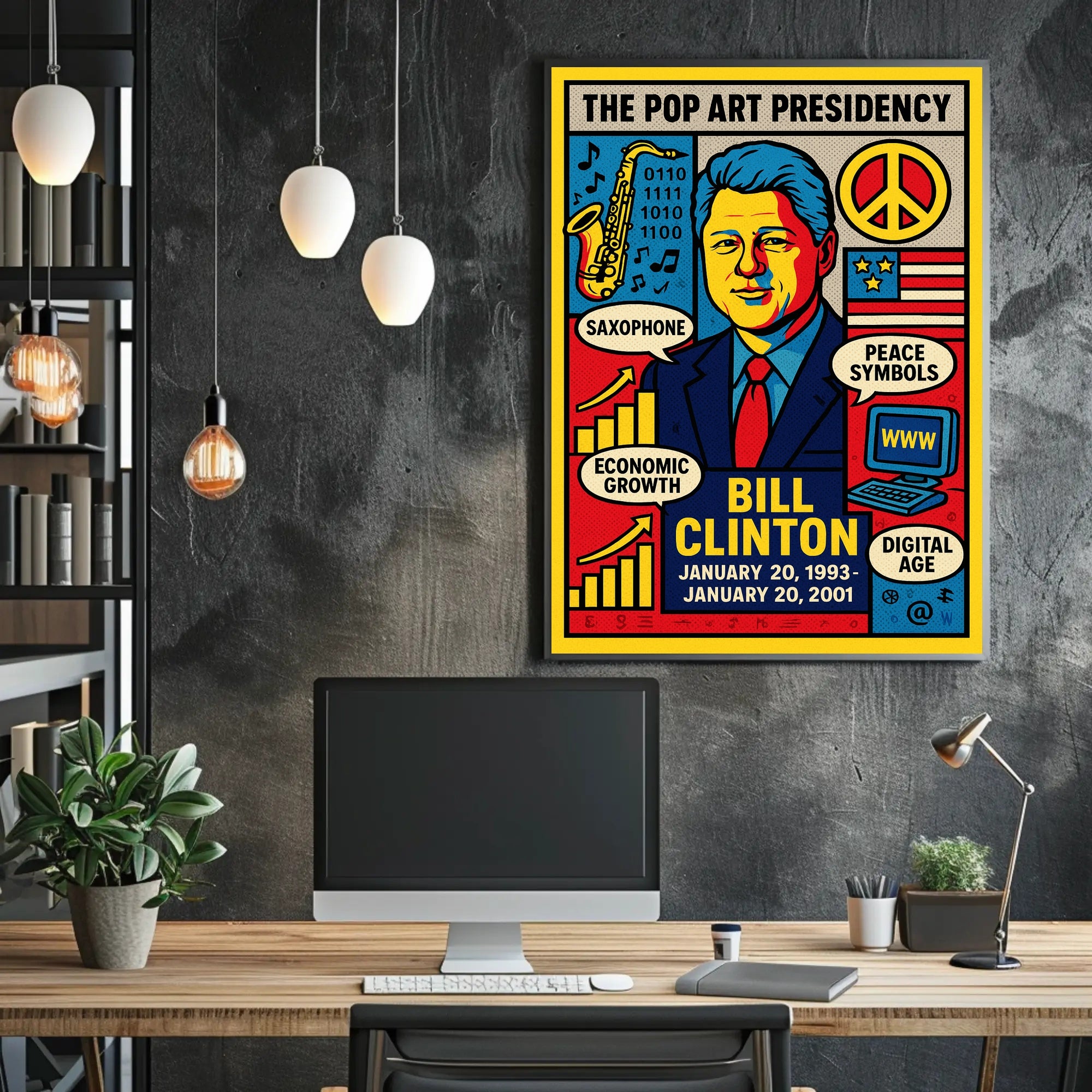 Bill Clinton The Pop Art Presidency Poster PosterGoat