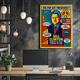Bill Clinton The Pop Art Presidency Poster PosterGoat