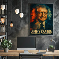 Jimmy Carter 39th President of the United States Double Exposure Poster