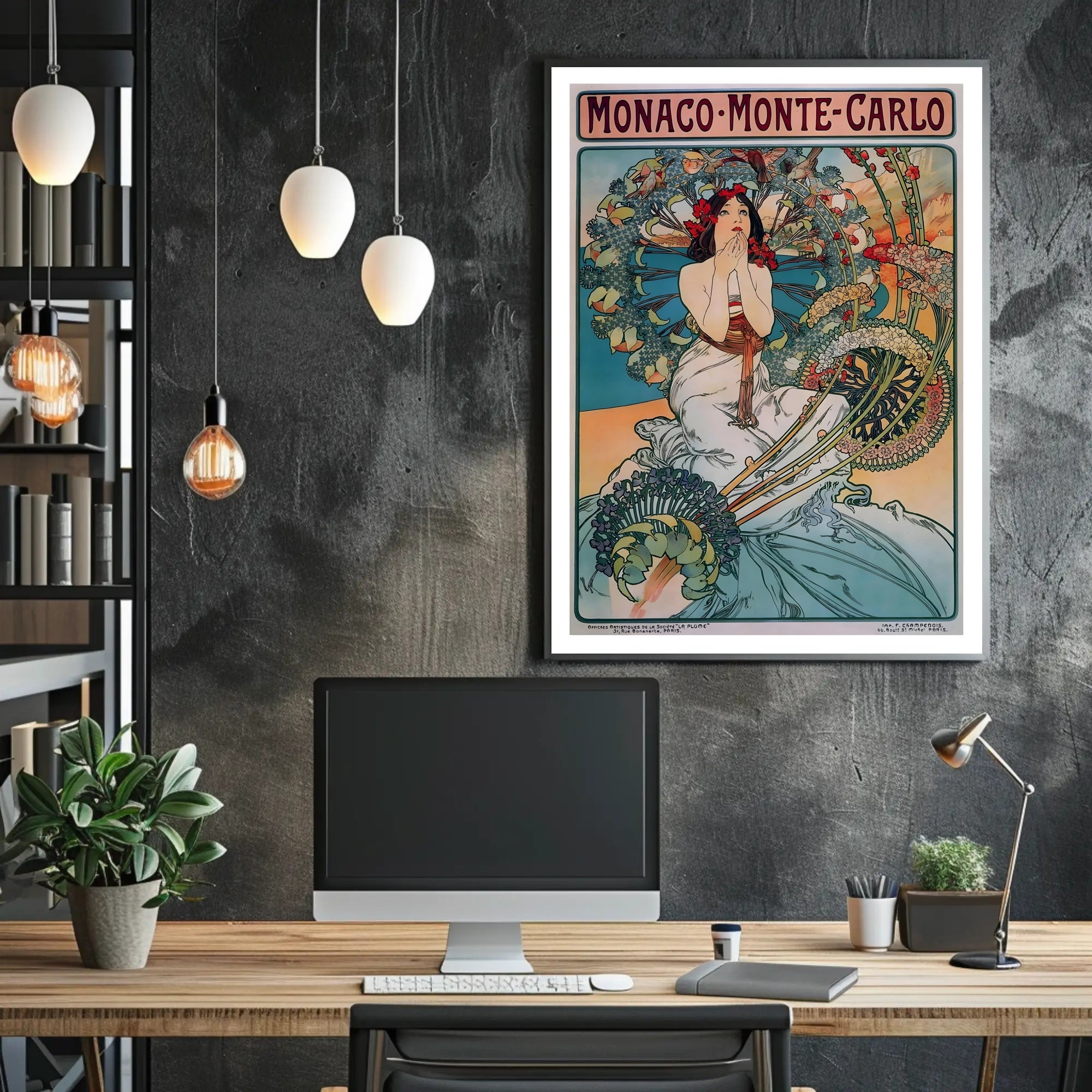 Monte Carlo Vintage Travel Art Poster