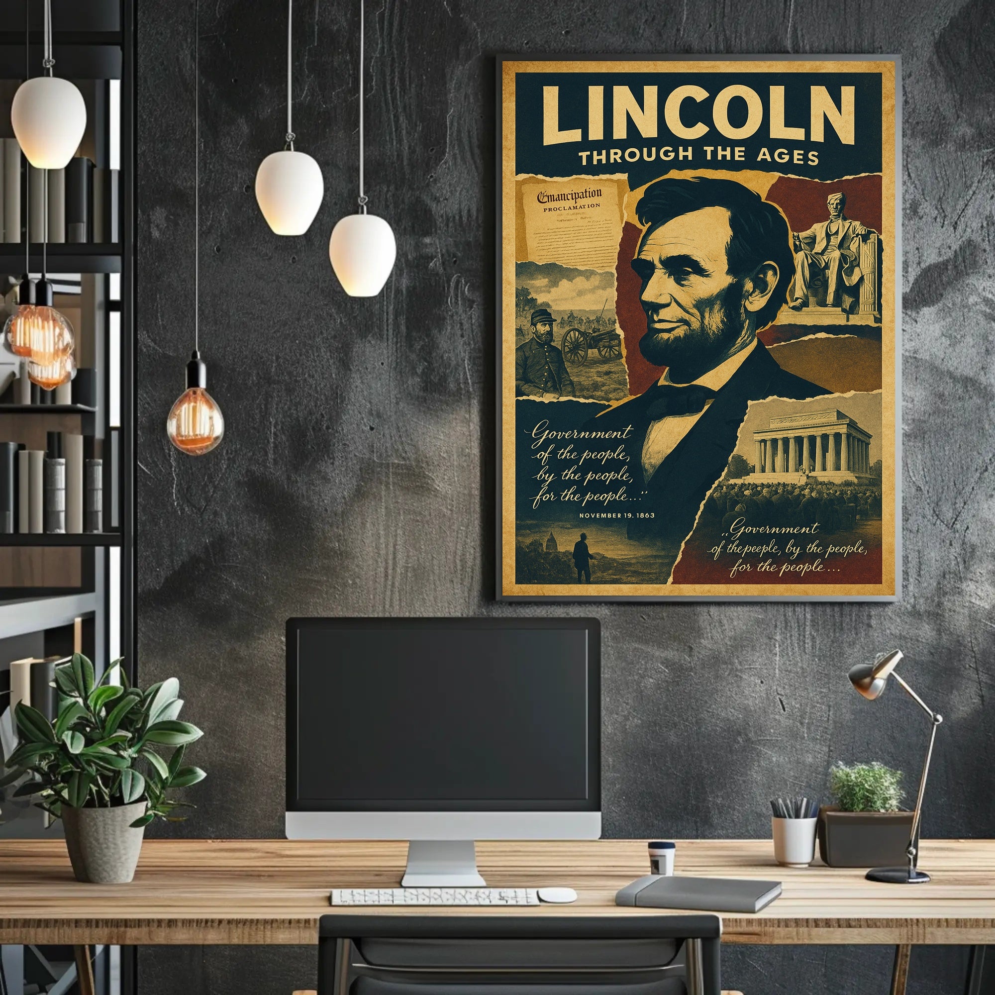 Abraham Lincoln Through the Ages Poster PosterGoat