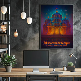 Akshardham Temple Eternal Glory of India Poster
