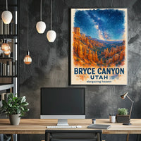 Bryce Canyon Nightscape: Stars and Hoodoos Art Print
